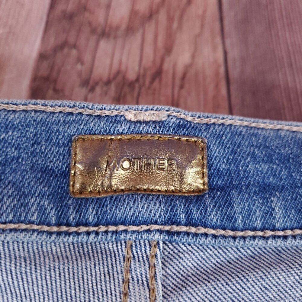 Mother Womens Size 27 The Tomcat Play Like A Pirate Straight Leg Jean Distressed - Picture 12 of 16